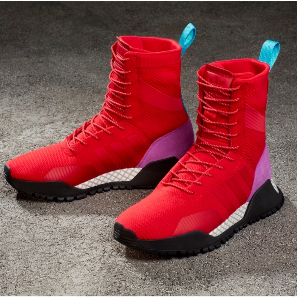 ADIDAS ORIGINALS AF 1.3 Primeknit Sneakerboot in Scarlet Sz Men 6.5/Wmn 8.5